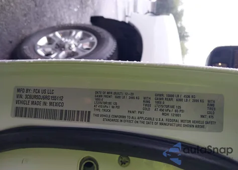 2024 Ram 2500 Big Horn 4X4 6'4 Box from USA, damaged, VIN 3C6UR5DJ6RG155112